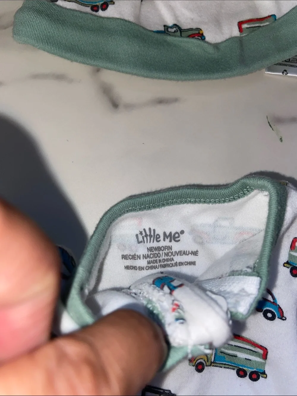 Little Me,Primarks Cares White Footie Trio with Red New York Accent size Newborn